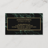 プロフェッショナルミニマルモノグラムグリーンマーブル 名刺 (裏面)
