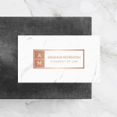 プロフェッショナルミニマルモノグラムバラ金ゴールド/大理石 名刺