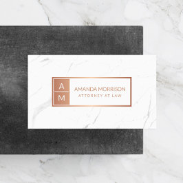 プロフェッショナルミニマルモノグラムバラ金ゴールド/大理石 名刺