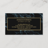 プロフェッショナルミニマルモノグラムブルーマーブル 名刺 (裏面)