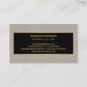 プロフェッショナルミニマルモノグラム金ゴールド/タンリネン 名刺 (裏面)