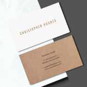 プロフェッショナルミニマルライトブラウンクラフトコンサルタント 名刺