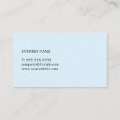 プロフェッショナルミニマルライトブルーホワイトコンサルタント 名刺 (裏面)