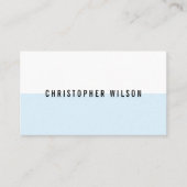 プロフェッショナルミニマルライトブルーホワイトコンサルタント 名刺 (正面)