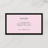 プロフェッショナルミニマルラグジュアリーブラックピンク 名刺 (裏面)