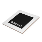 プロフェッショナルミニマル名前をカスタムする白黒 タイル (側面)