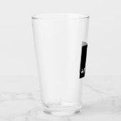 プロフェッショナルミニマル名前をカスタムする白黒 タンブラーグラス (右)