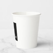 プロフェッショナルミニマル名前をカスタムする白黒 紙コップ (左)