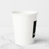 プロフェッショナルミニマル名前をカスタムする白黒 紙コップ (右)