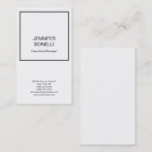 プロフェッショナルミニマル平原モダン白黒 名刺 (正面/裏面)