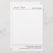 プロフェッショナルミニマル平文エレガント書 便箋 (正面/裏面)