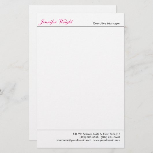 プロフェッショナルミニマル平文エレガント書 便箋 (正面/裏面)