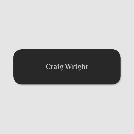 プロフェッショナルミニマル平野クラシックパーソナライズされた 名札 (正面)