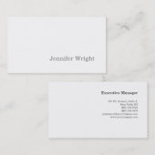 プロフェッショナルミニマル平野シンプル白 名刺 (正面/裏面)