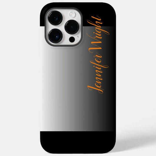 プロフェッショナルミニマル手書きグレー黒 Case-Mate iPhoneケース (裏面)