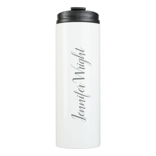 プロフェッショナルミニマル手書き白灰色 タンブラー (正面)