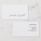 プロフェッショナルミニマル書簡灰色 名刺 (正面/裏面)