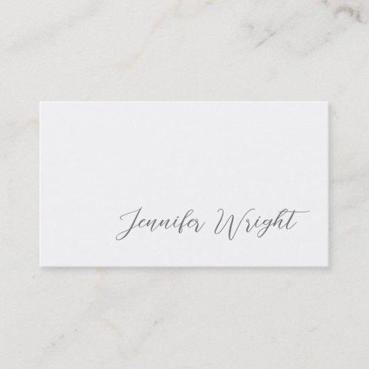 プロフェッショナルミニマル書簡灰色 名刺 (正面)