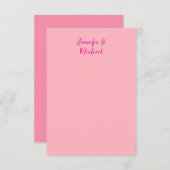 プロフェッショナルミニマル書道ライトピンク エンクロージャーカード (正面/裏面)