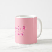 プロフェッショナルミニマル書道ライトピンク コーヒーマグカップ (正面右)