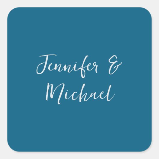 プロフェッショナルミニマル海ブルー書 スクエアシール (正面)