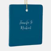 プロフェッショナルミニマル海ブルー書 セラミックオーナメント (右)