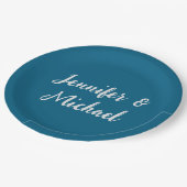 プロフェッショナルミニマル海ブルー書 ペーパープレート (アングル)