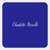 プロフェッショナルミニマル海軍ブルー スクエアシール (正面)