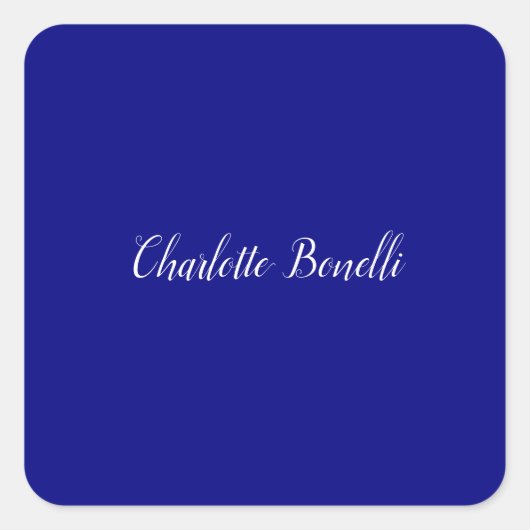 プロフェッショナルミニマル海軍ブルー スクエアシール (正面)