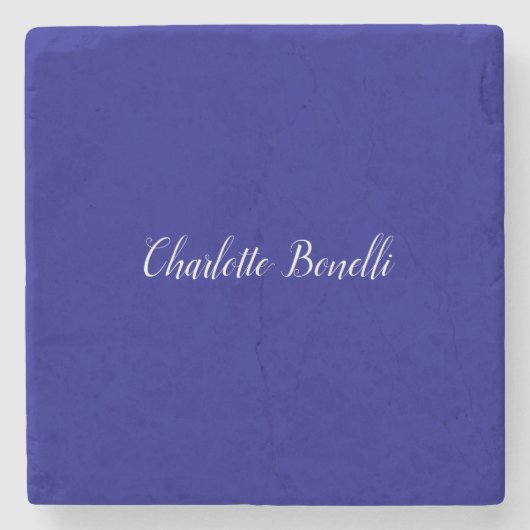 プロフェッショナルミニマル海軍ブルー ストーンコースター (正面)