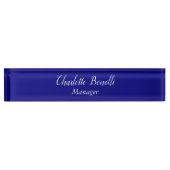 プロフェッショナルミニマル海軍ブルー デスクネームプレート (正面)