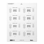 プロフェッショナルミニマル白体バターラベル ラベル (フルシート)