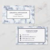 プロフェッショナルミニマル白大理石|名刺 名刺 (正面/裏面)