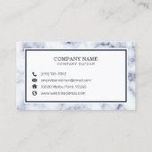 プロフェッショナルミニマル白大理石|名刺 名刺 (裏面)