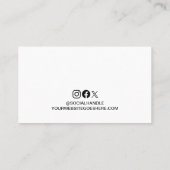 プロフェッショナルミニマル白黒カスタムロゴ ロイヤリティカード (裏面)