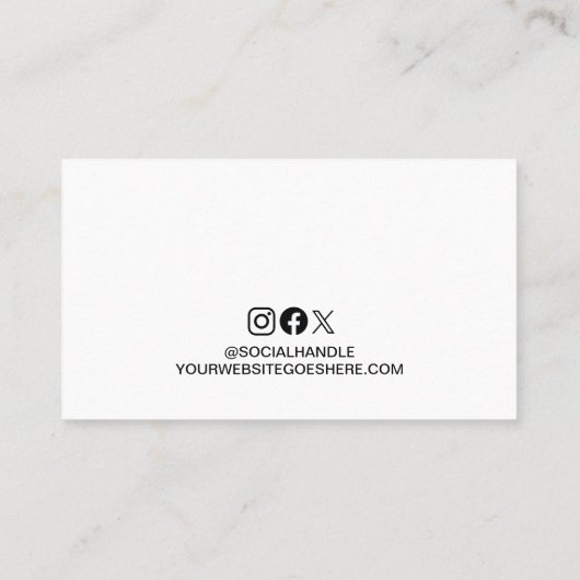 プロフェッショナルミニマル白黒カスタムロゴ ロイヤリティカード (裏面)