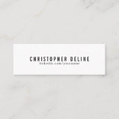 プロフェッショナルミニマル白黒コンサルタント スキニー名刺 (正面)