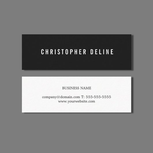 プロフェッショナルミニマル白黒コンサルタント スキニー名刺