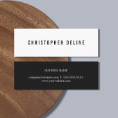 プロフェッショナルミニマル白黒コンサルタント スキニー名刺