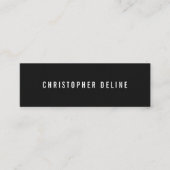 プロフェッショナルミニマル白黒コンサルタント スキニー名刺 (正面)