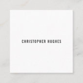 プロフェッショナルミニマル白黒コンサルタント スクエア名刺 (正面)