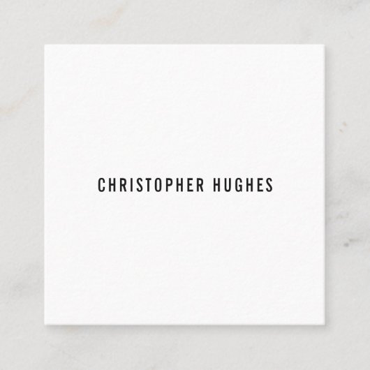 プロフェッショナルミニマル白黒コンサルタント スクエア名刺 (正面)