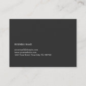 プロフェッショナルミニマル白黒コンサルタント 名刺 (裏面)