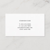 プロフェッショナルミニマル白黒コンサルタント 名刺 (裏面)