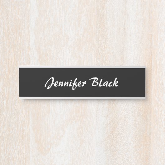 プロフェッショナルミニマル白黒手書き サインプレート (正面)