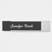 プロフェッショナルミニマル白黒手書き サインプレート (正面)