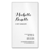 プロフェッショナルミニマル白黒 モダン マグネット名刺 (正面縦)