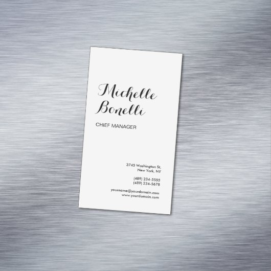 プロフェッショナルミニマル白黒 モダン マグネット名刺 (インサイチュ)