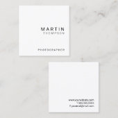 プロフェッショナルミニマル白 スクエア名刺 (正面/裏面)