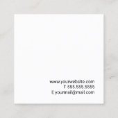 プロフェッショナルミニマル白 スクエア名刺 (裏面)